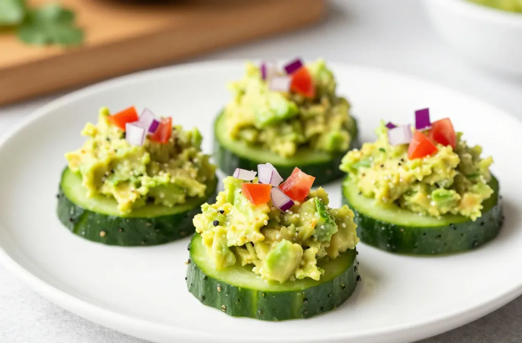 Guacamole Cucumber Bites: Crunchy Avocado Bliss