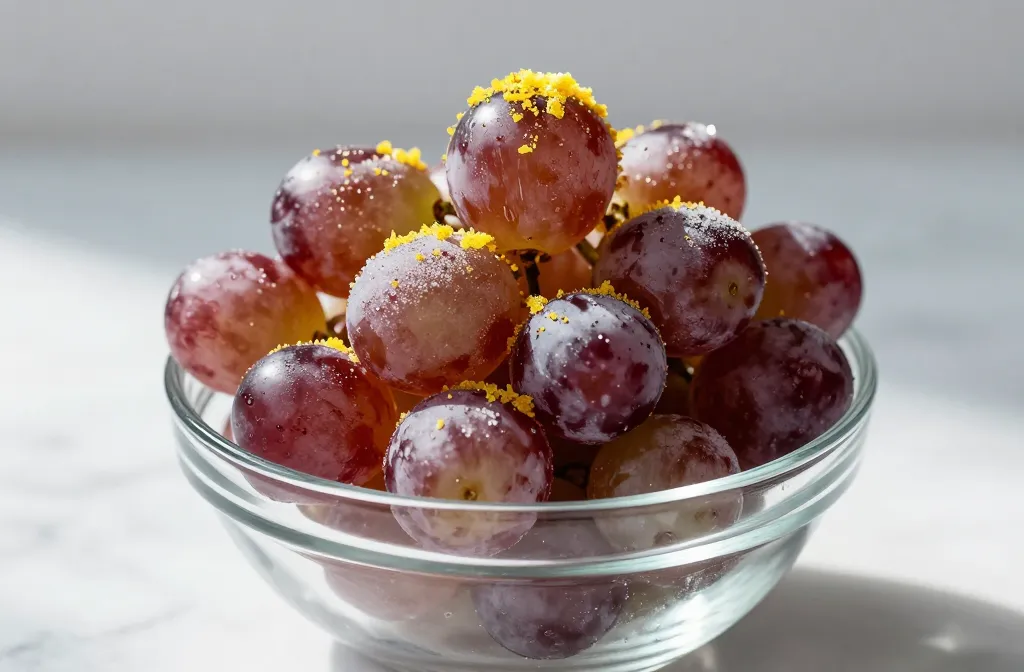 Frozen Grapes with Lemon Zest: Cool, Zippy Snack Magic