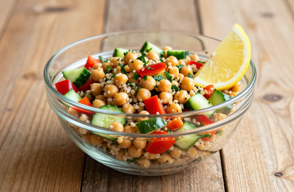 High Protein Chickpea Quinoa Salad: Lunch Perfection