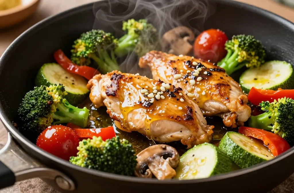Garlic Butter Chicken with Veggies (Low Carb Dinner) — One-Skillet Comfort