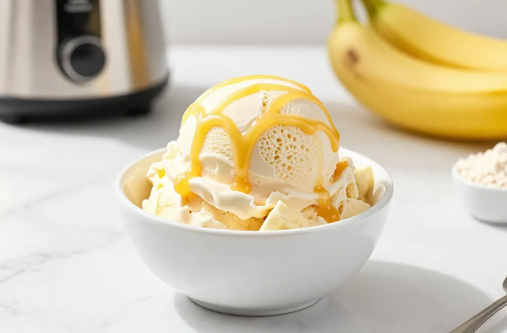 2-Ingredient Protein Ice Cream (No Sugar) in 2 Steps