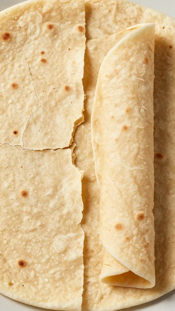 Flat lay: assorted gluten-free wraps with fillings