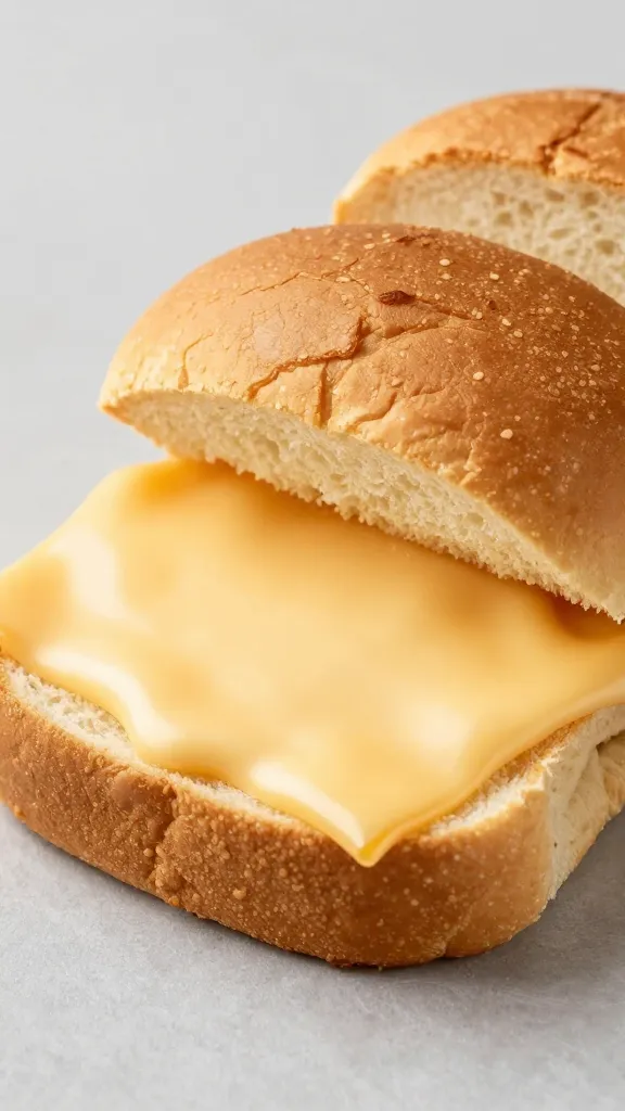 sliced buns with melted cheese drape