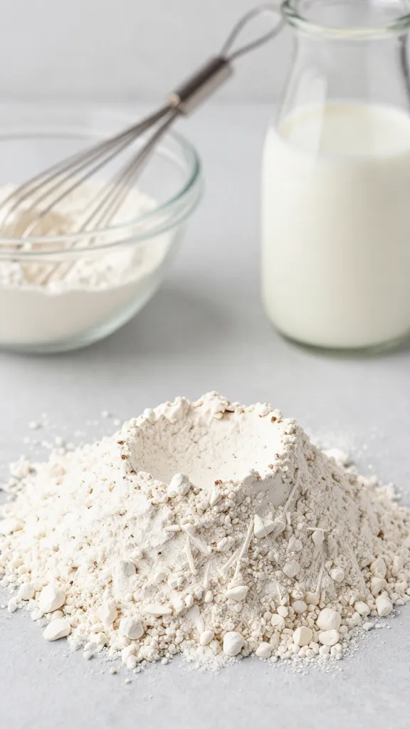 expert whisk and gluten-free flour blend setup