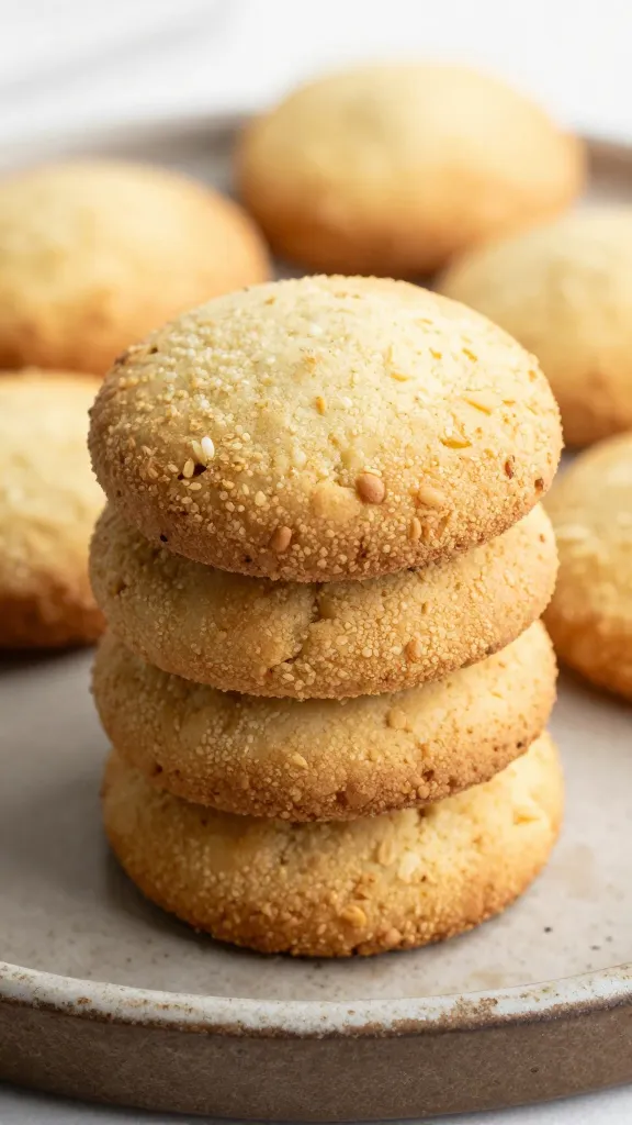 tall gluten-free biscuits on rustic platter