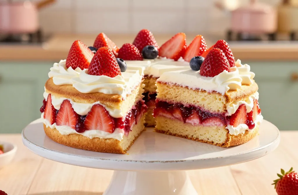 Gluten Free Strawberry Shortcake Cake: Summer-in-a-Pan Dream