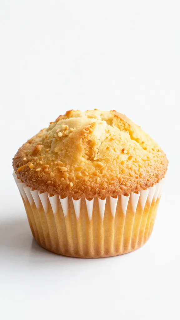 Golden crust muffin with vanilla citrus glow
