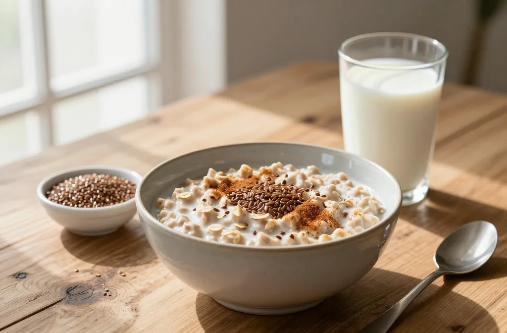 Gluten-Free Oatmeal with Flax Seeds for Women Over 40 (Hormone-Friendly)