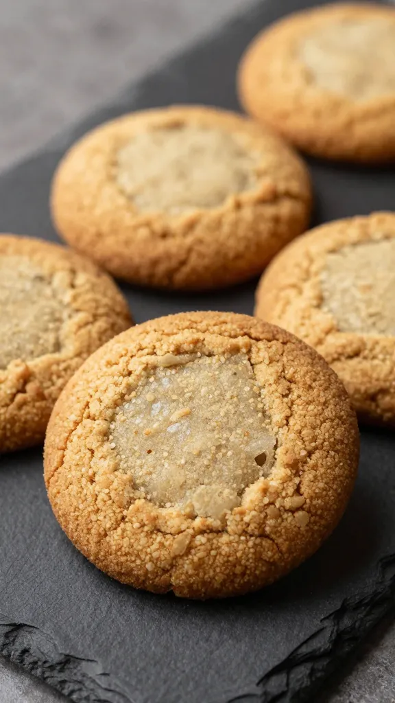Gluten-free protein cookies on dark slate plate