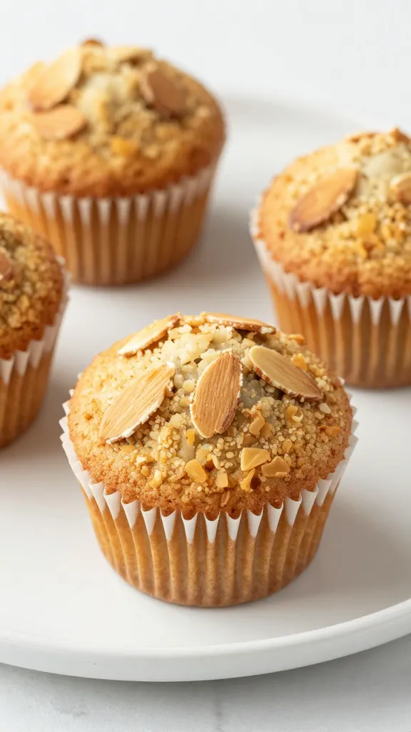 Almond flour muffins on white ceramic plate