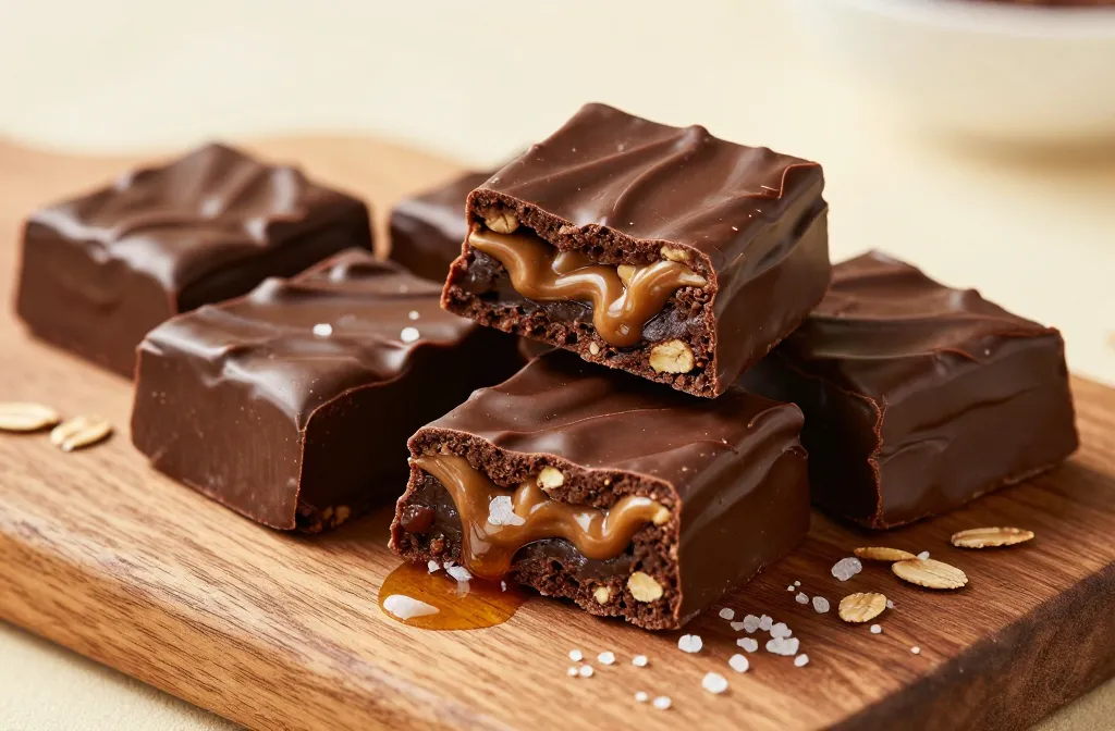 Gluten Free Dark Chocolate Tahini Oat Bars: Crunchy Indulgence