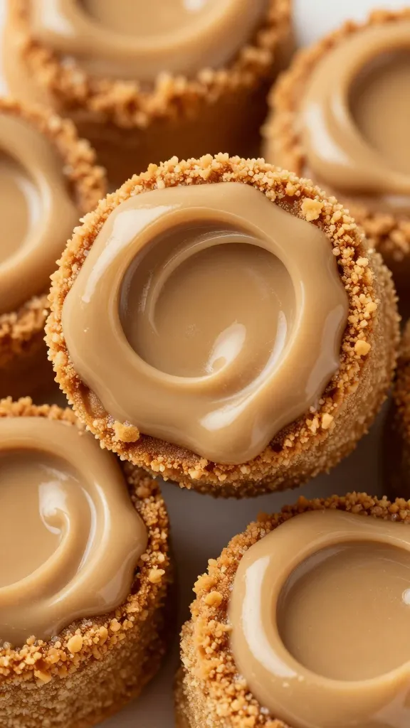 Close-up: fudgy centers, crunchy edges, tahini swirl