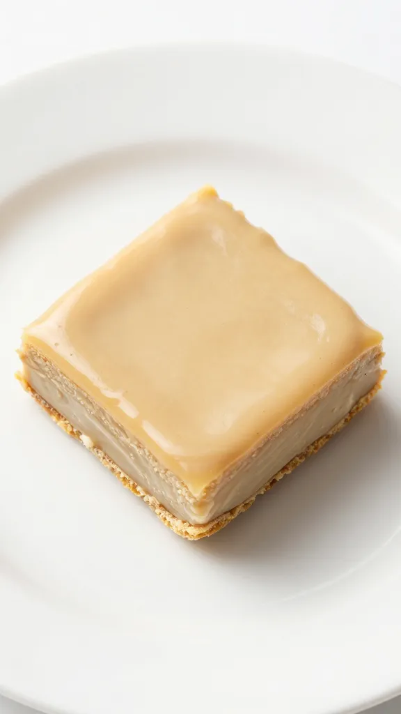 Square bars on white plate, subtle tahini kiss, soft shadows