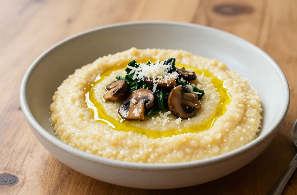Gluten Free Creamy Garlic Polenta Bowls: Cozy Comfort in a Bowl