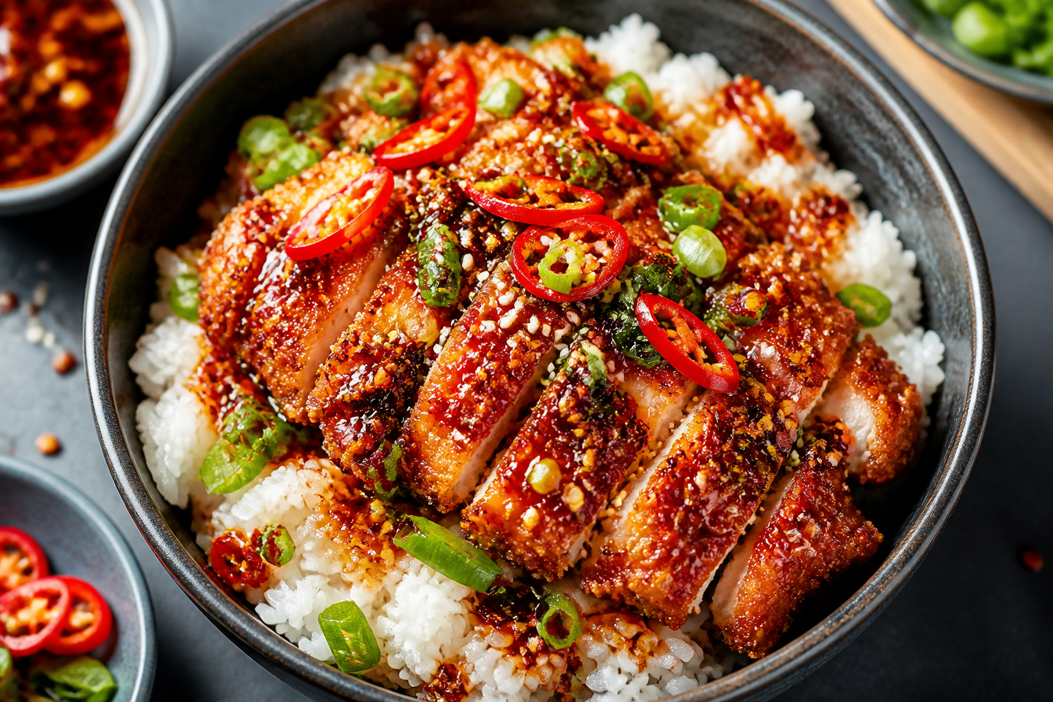 Crispy Chili Crunch Chicken Rice Bowls: Ultimate Crunch Bowl